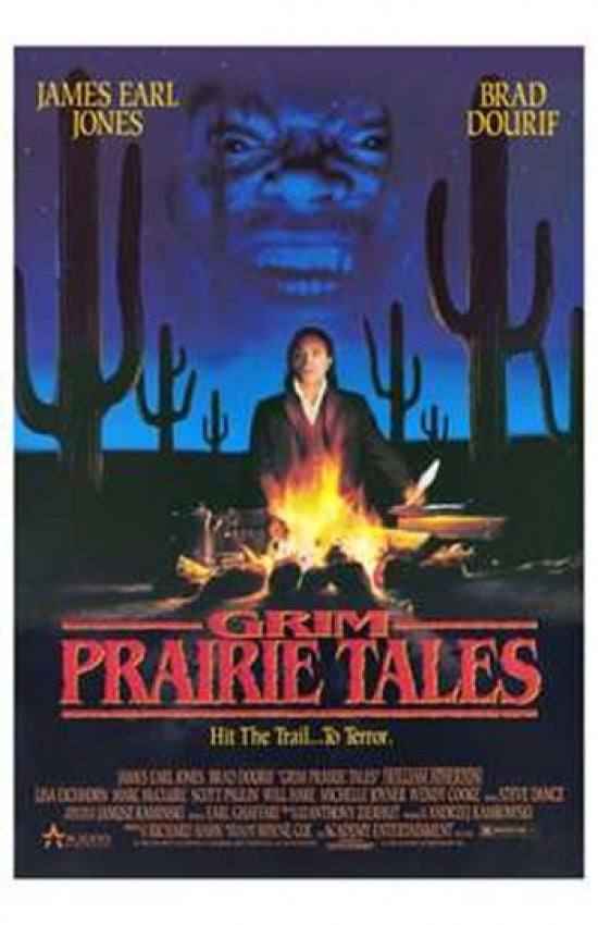 Grim Prairie Tales Movie Poster Print featuring eerie Old West imagery.