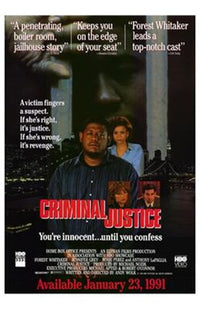 Criminal Justice Movie Poster Print showcasing intense legal drama.