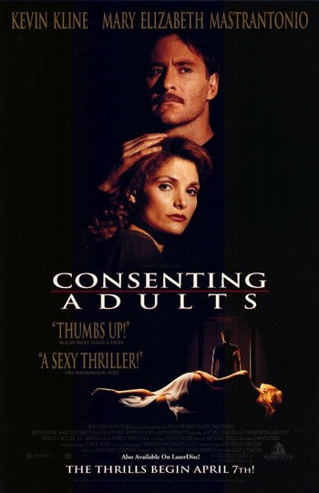 Consenting Adults movie poster print featuring captivating artwork.