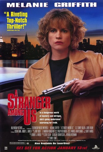 A Stranger Among Us movie poster print showcasing captivating visuals.