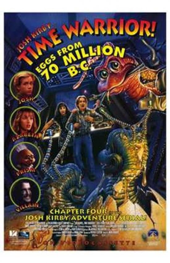 Josh Kirby Time Warrior Movie Poster Print featuring vibrant colors and dynamic imagery.