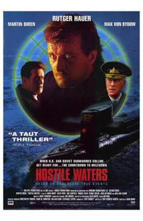Hostile Waters Movie Poster Print showcasing intense naval combat scenes