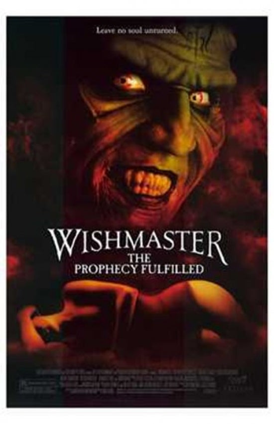 Wishmaster 4: The Prophecy Fulfilled movie poster, horror film art.