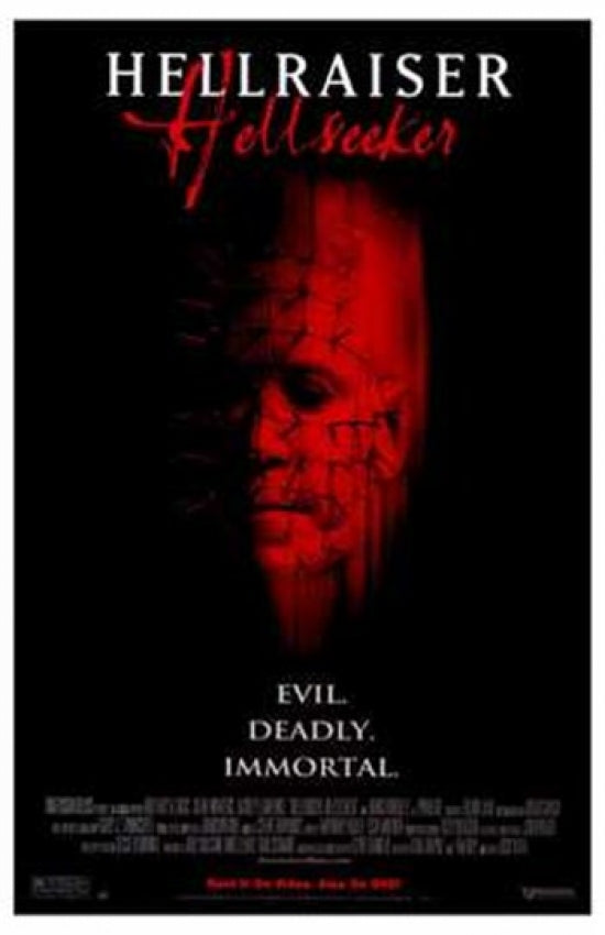 Hellraiser Hellseeker movie poster print featuring chilling horror imagery.