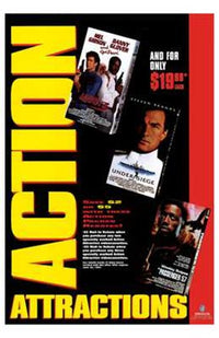 Action Attractions Movie Poster Print showcasing thrilling cinema.