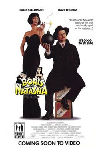 Boris and Natasha Movie Poster Print featuring animated characters.