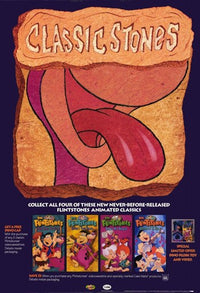 The Flintstones Movie Poster Print featuring iconic cartoon characters.