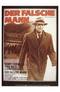 The Wrong Man Movie Poster Print showcasing classic Hitchcock film.