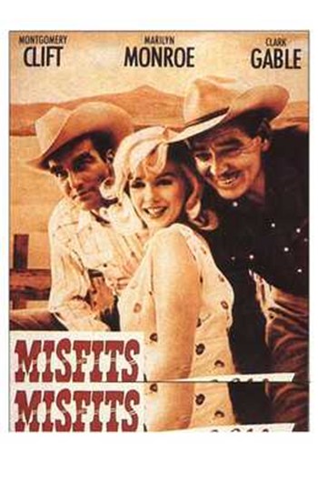 The Misfits Movie Poster Print showcasing classic cinema art.
