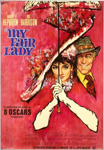 My Fair Lady Movie Poster Print featuring classic cinema imagery.