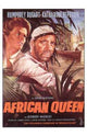 The African Queen movie poster print featuring classic film imagery.