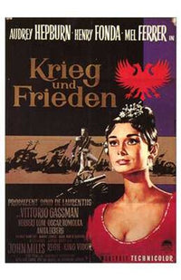 War and Peace Movie Poster Print showcasing classic cinema artwork.