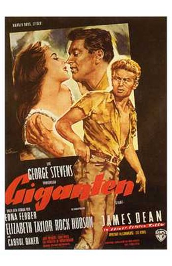 Giant movie poster from 1956 showcasing classic film art.