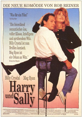 When Harry Met Sally Movie Poster Print showcasing iconic romantic comedy moments.