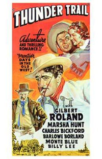 Thunder Trail Movie Poster Print showcasing a classic Western theme.