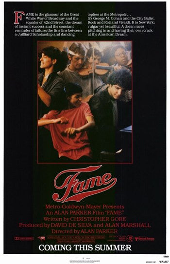 Fame Movie Poster Print showcasing vibrant art and cinematic energy.