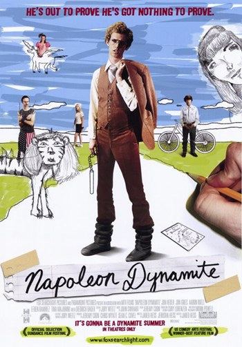Napoleon Dynamite Movie Poster Print showcasing quirky characters.