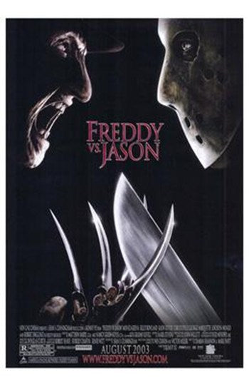 Freddy Vs Jason Movie Poster Print showcasing iconic horror characters.