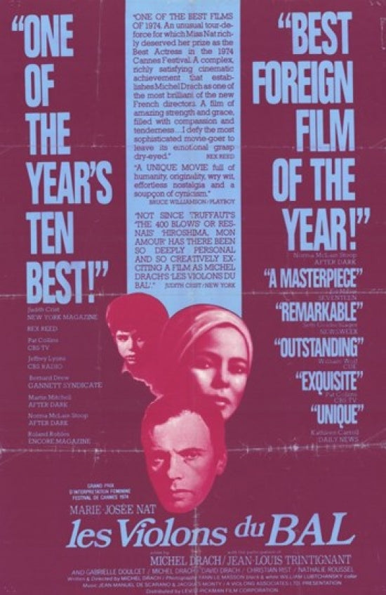 Les Violins Du Bal Movie Poster Print featuring cinematic artwork.
