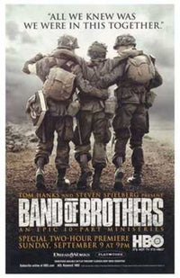Band of Brothers Movie Poster Print showcasing World War II camaraderie.