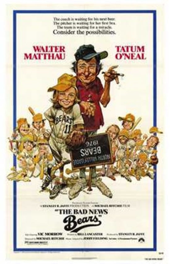 The Bad News Bears Movie Poster Print featuring iconic film imagery