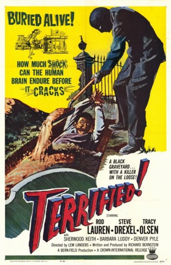 Terrified Movie Poster Print featuring chilling horror artwork.