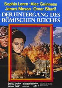 The Fall of the Roman Empire Movie Poster Print featuring epic cinematic artwork.