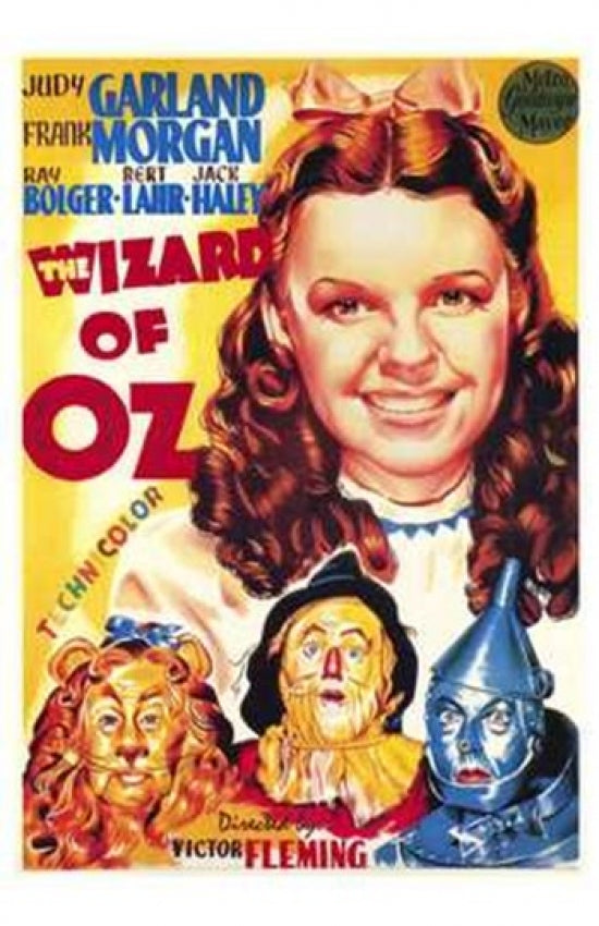 The Wizard of Oz Movie Poster Print featuring iconic characters and vibrant colors.