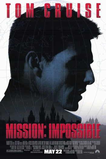 Mission Impossible Movie Poster Print featuring thrilling action scenes.