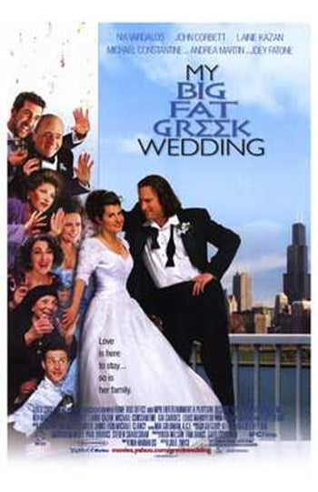 My Big Fat Greek Wedding Movie Poster Print showcasing iconic scenes from the film.