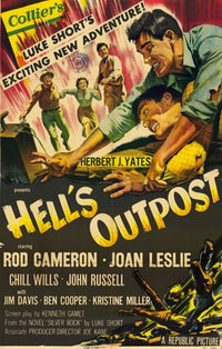 Hell's Outpost Movie Poster showcasing classic Western film art.