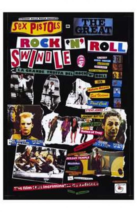 The Great Rock 'N' Roll Swindle Movie Poster Print, vibrant punk rock design.