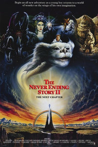 Neverending Story 2 The Next Chapter Movie Poster featuring vibrant colors and enchanting imagery.