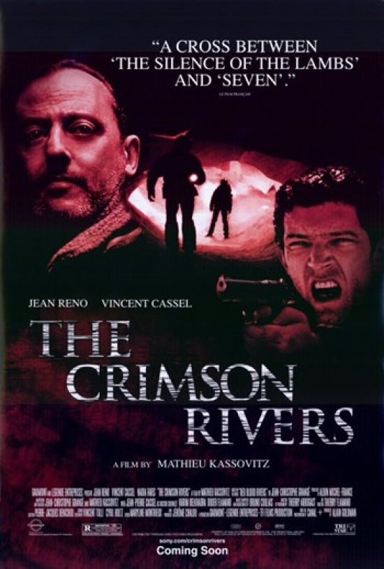 The Crimson Rivers movie poster print showcasing dramatic imagery.