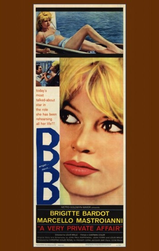 Very Private Affair Movie Poster Print featuring cinematic art.