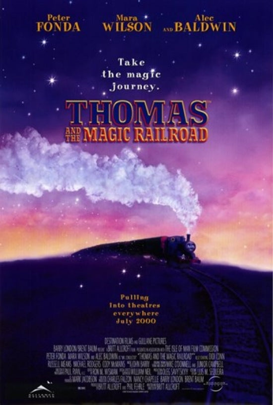 Thomas and the Magic Railroad Movie Poster Print showing colorful characters and train scenes.