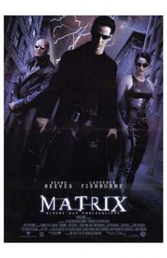 The Matrix Movie Poster Print showcasing iconic sci-fi visuals.