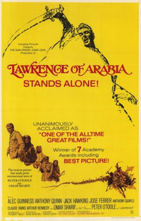 Lawrence of Arabia Movie Poster featuring iconic film artwork.
