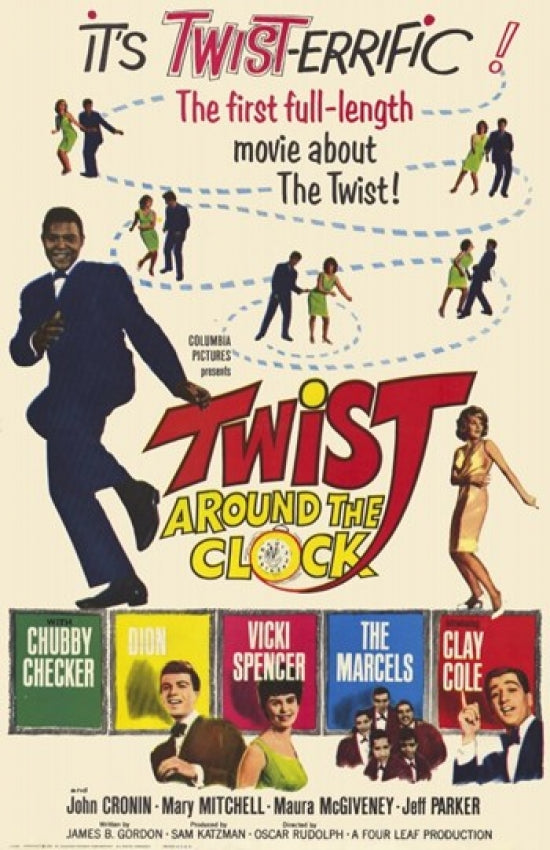 Twist Around the Clock Movie Poster Print showcasing vibrant colors and classic design.