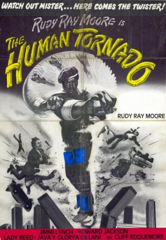 The Human Tornado Movie Poster Print featuring vibrant artwork.