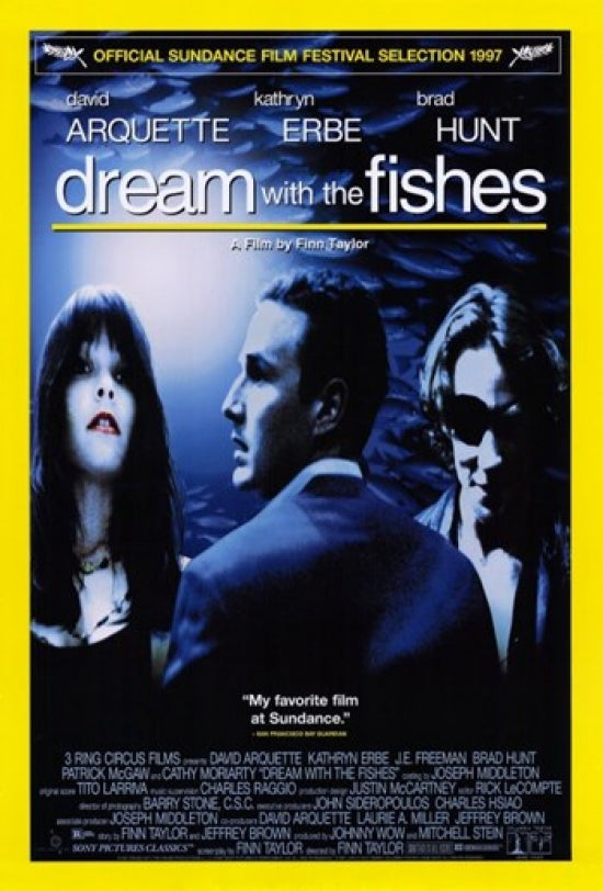 Dream with the Fishes movie poster print showcasing vibrant colors and whimsical design.
