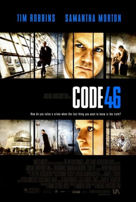 Code 46 Movie Poster Print showcasing captivating design.