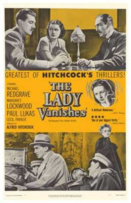 The Lady Vanishes Movie Poster showcasing classic film suspense.