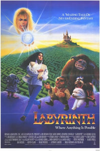 Labyrinth Movie Poster Print capturing the magical adventure of Sarah in the iconic film.