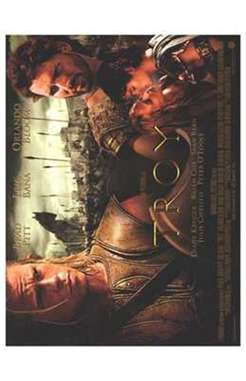 Troy Movie Poster Print showcasing epic battle scenes from the film.