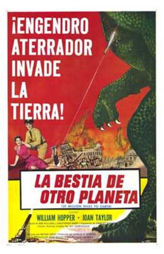 20 Million Miles to Earth Movie Poster Print showcasing a creature from Venus.