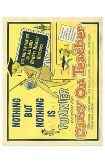 Carry On Teacher Movie Poster Print showcasing classic British comedy.