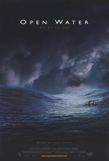 Open Water Movie Poster Print showcasing intense ocean drama.