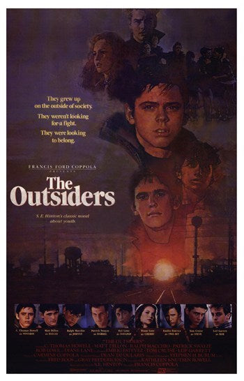 The Outsiders Movie Poster Print showcasing classic film art.