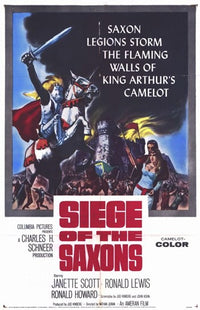 Siege of the Saxons Movie Poster Print featuring dramatic scenes from the film.